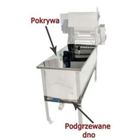 Stół do odsklepiania z podajnikiem – OPCJA A – pokrywa + podgrzewane dno