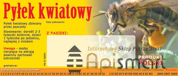 Paczka etykiet na PYŁEK KWIATOWY (50szt) - wzór EP1