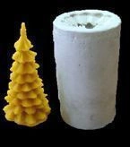 Silicone mould for candles' making - Christmas tree (H-11,5cm)