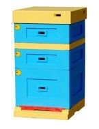 Bee hive Dadant with low bottom, painted