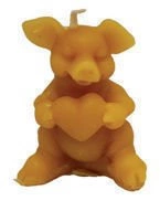 Silicone mould for candles' making – Piggie with heart (H-4,5cm)