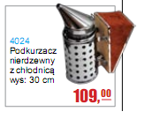 Podkurzacz   nierdzewny   z chłodnicą  wys: 30 cm