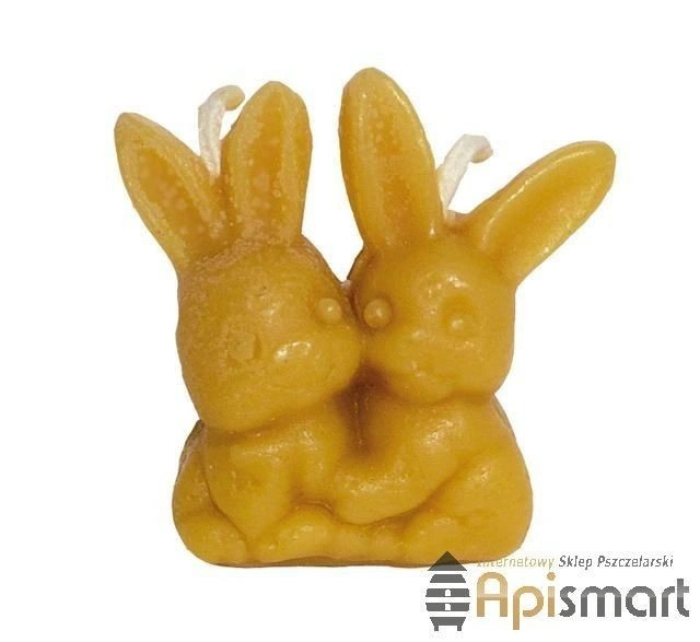 Silicone mould for candles' making – Two rabbits (H-6cm) 