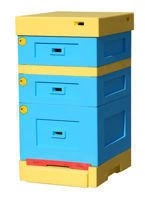 Bee hive Dadant with deep bottom, painted